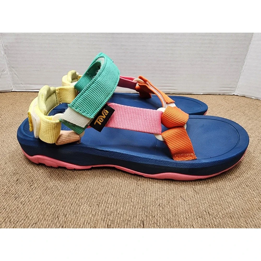 Teva Kids Hurricane XLT Blue Pink Green Big Kids Size 2